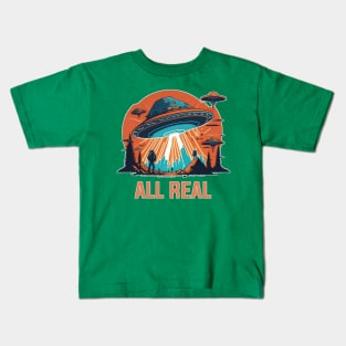 I believe UFO and aliens are here Kids T-Shirt